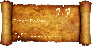 Terem Ferenc névjegykártya